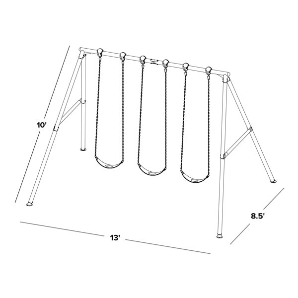 Sportspower Everest 9.5' Metal Swing Set & Reviews Wayfair